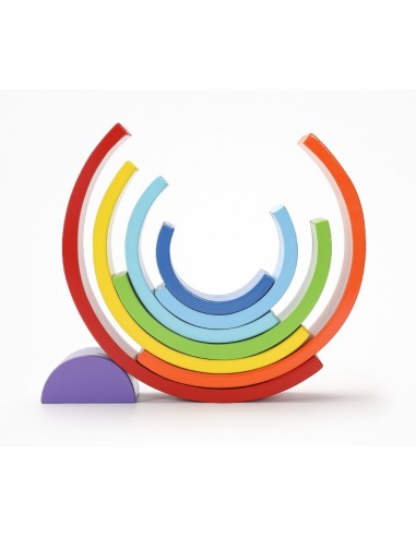 Drewniane klocki Tęcza