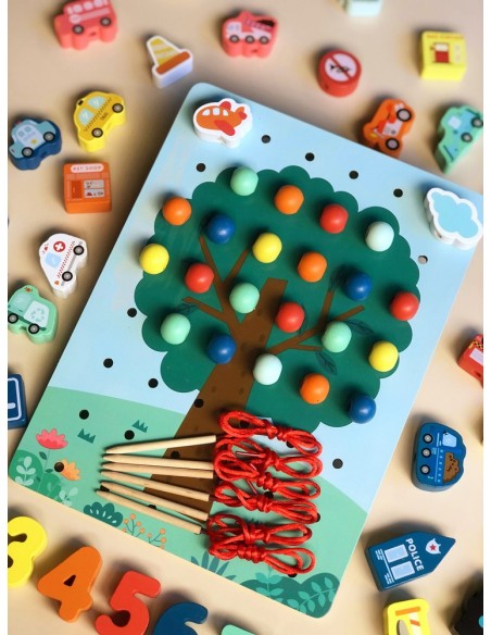 Klocki cyferki drzewo