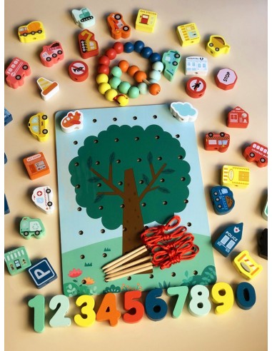 Klocki cyferki drzewo