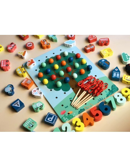 Klocki cyferki drzewo