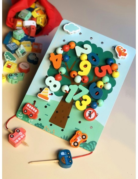 Klocki cyferki drzewo