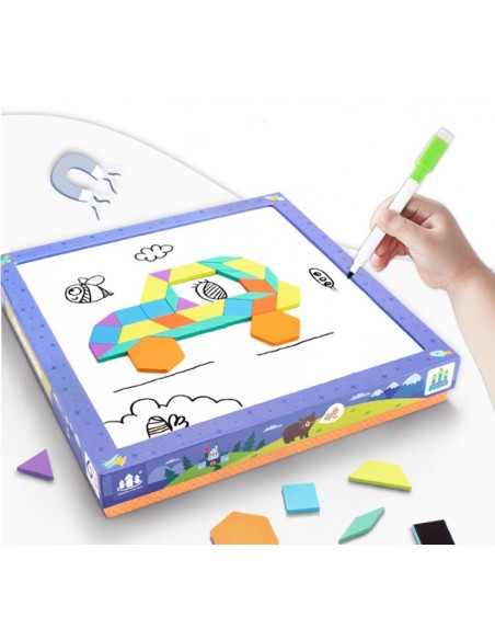 Magnetyczne klocki puzzle kształty