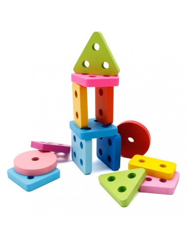 Drewniany sorter nakładanka kształty