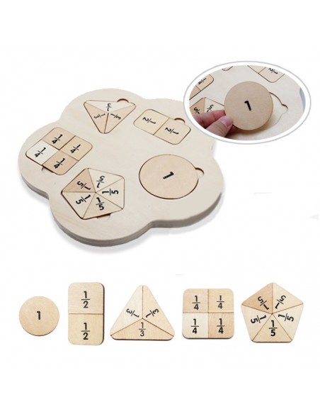 Drewniany sorter nakładanka kształty