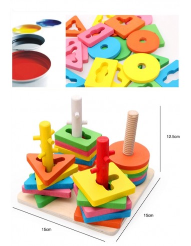 Sorter drewniany nakładanka kształty