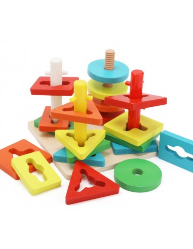 Sorter drewniany nakładanka kształty