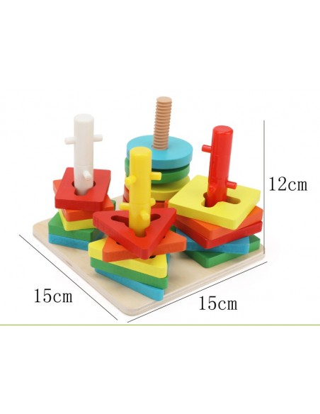 Sorter drewniany nakładanka kształty