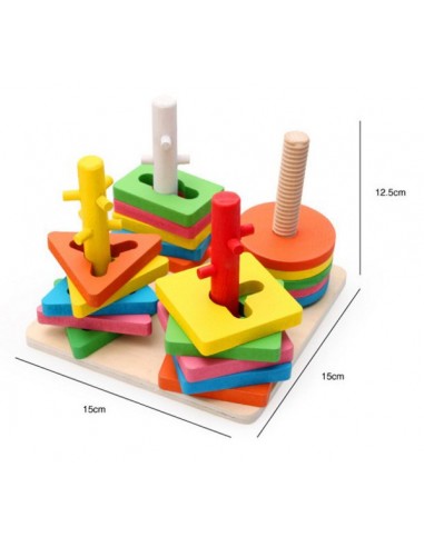 Sorter drewniany nakładanka kształty