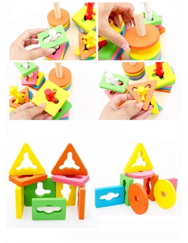 Sorter drewniany nakładanka kształty