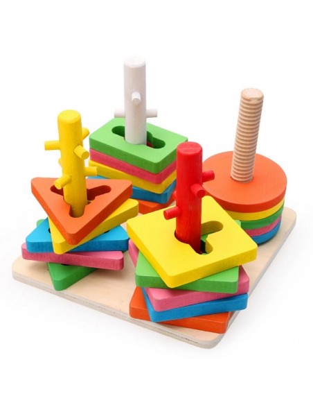 Sorter drewniany nakładanka kształty