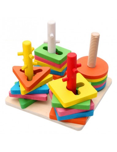 Sorter drewniany nakładanka kształty