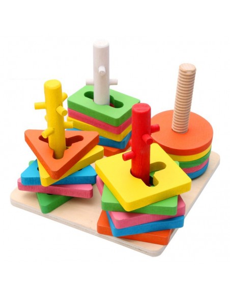 Sorter drewniany nakładanka kształty