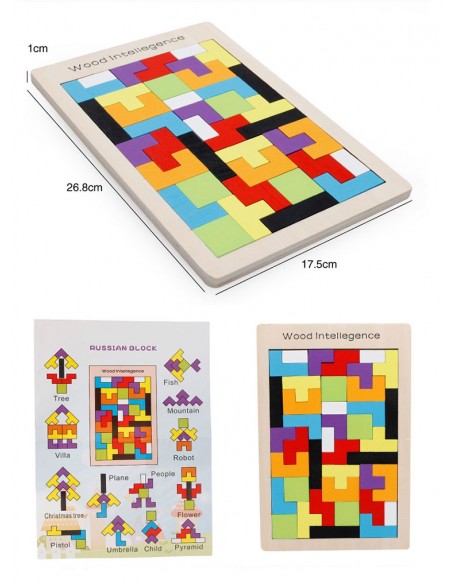 Układanka drewniana puzzle "Tetris"