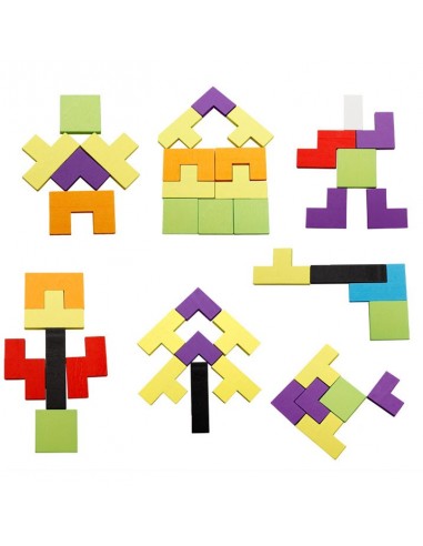 Układanka drewniana puzzle "Tetris"