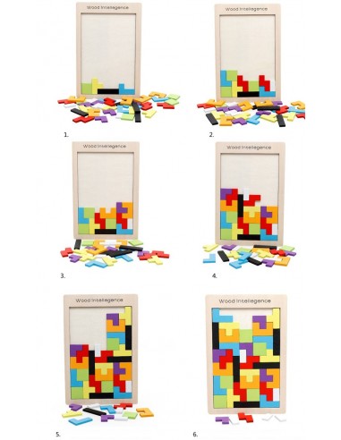 Układanka drewniana puzzle "Tetris"