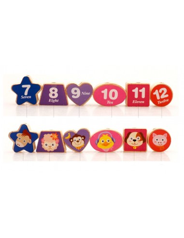 Zegar drewniany klocki