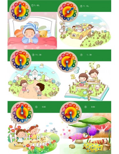 Zegar drewniany klocki