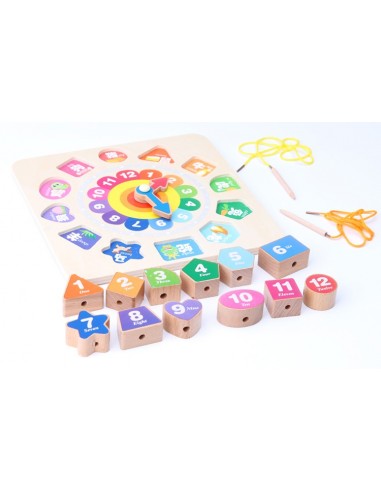 Zegar drewniany klocki