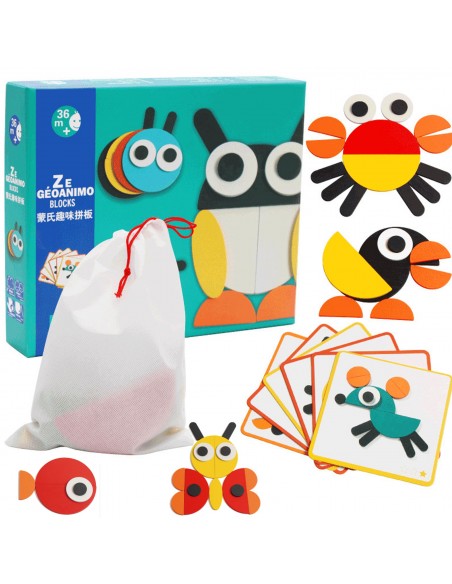 Magnetyczne klocki drewniane