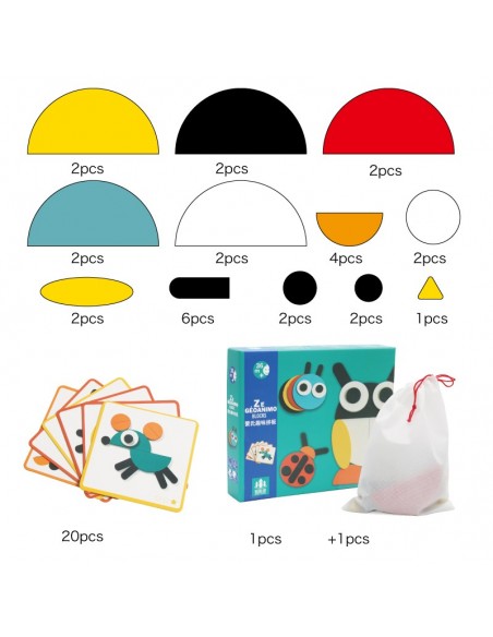 Magnetyczne klocki drewniane