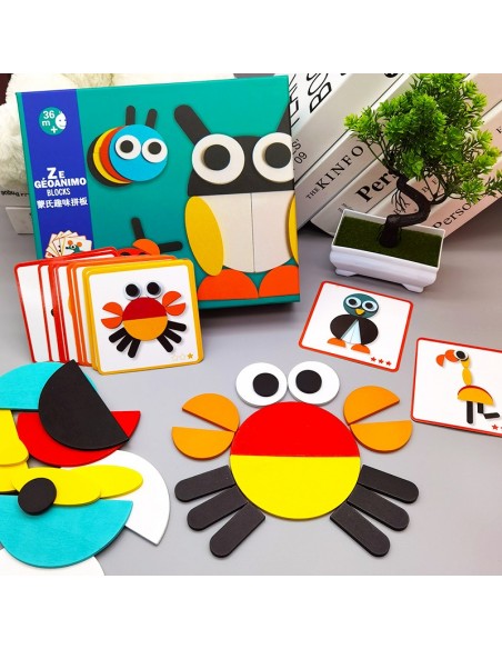 Magnetyczne klocki drewniane