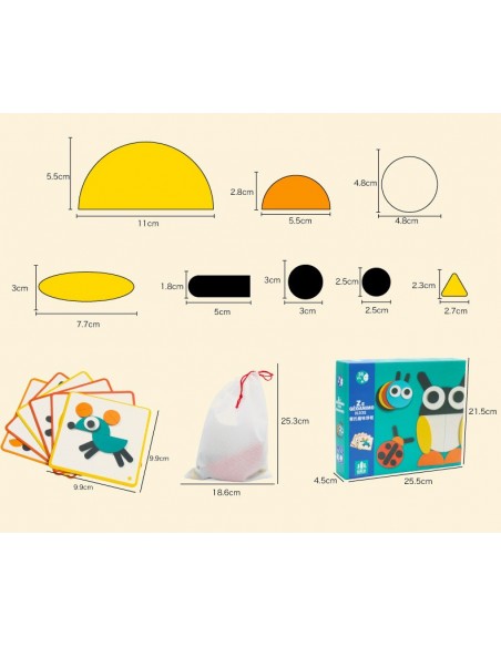Magnetyczne klocki drewniane