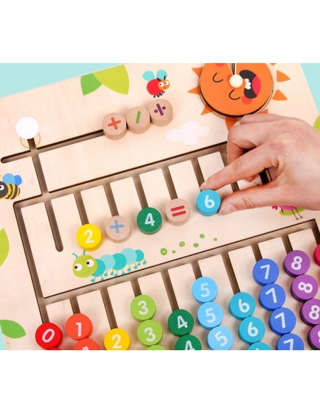 Drewniana tablica nauka liczenia