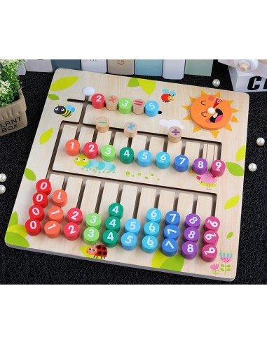 Drewniana tablica nauka liczenia