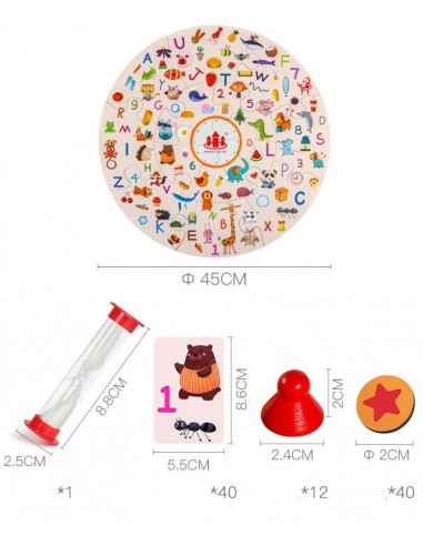 Gra edukacyjna puzzle drewniane klocki detektyw