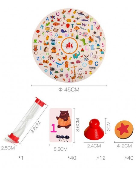 Gra edukacyjna puzzle drewniane klocki detektyw