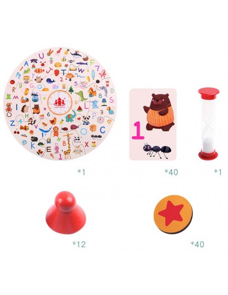 Gra edukacyjna puzzle drewniane klocki detektyw