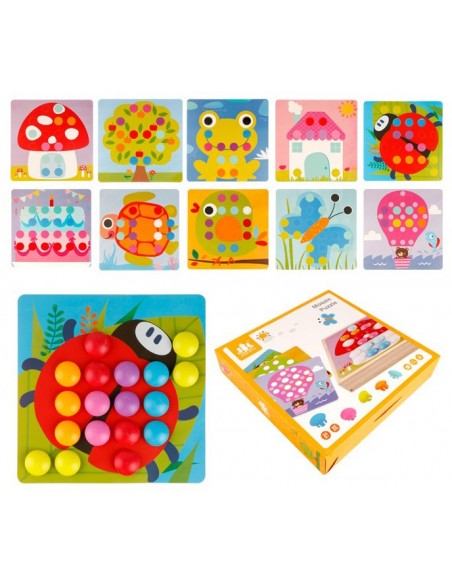 Grzybki układanka drewniana