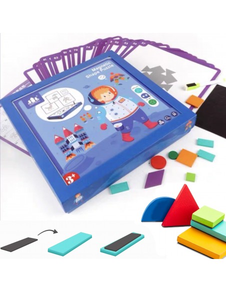 Magnetyczne klocki drewniane