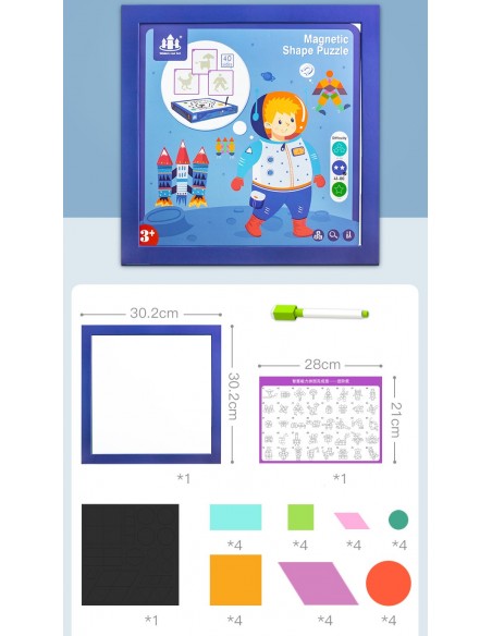 Magnetyczne klocki drewniane