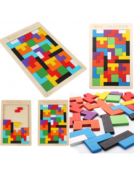 Puzzle drewniane "Tetris"