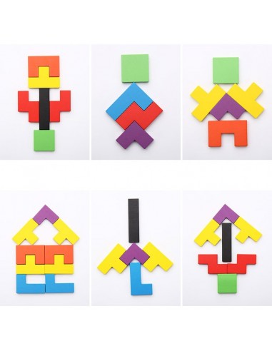 Puzzle drewniane "Tetris"