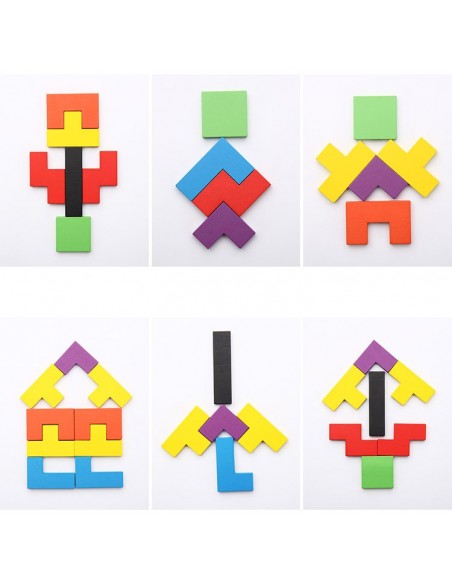 Puzzle drewniane "Tetris"