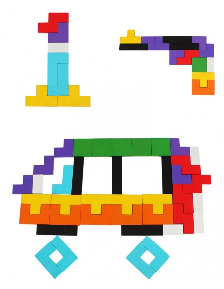 Puzzle drewniane "Tetris"