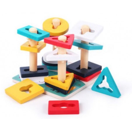 Sorter drewniana nakładanka kształty