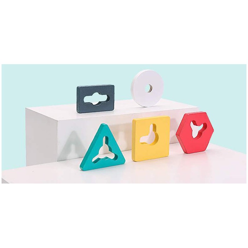 Sorter drewniana nakładanka kształty