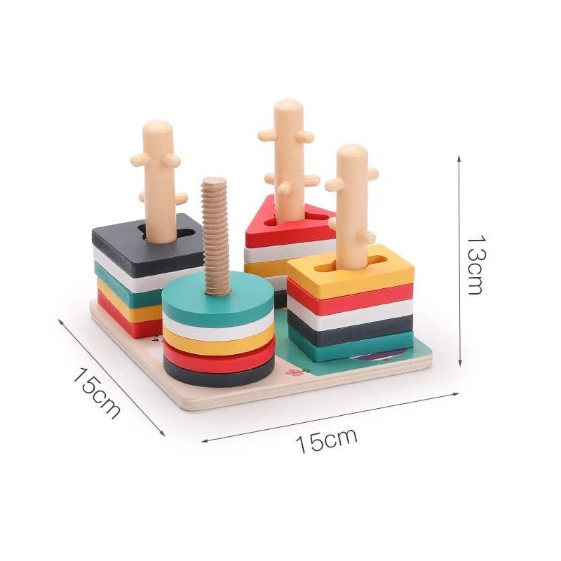 Sorter drewniana nakładanka kształty