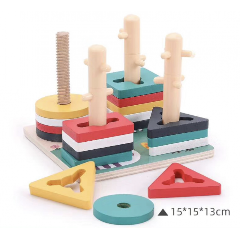 Sorter drewniana nakładanka kształty