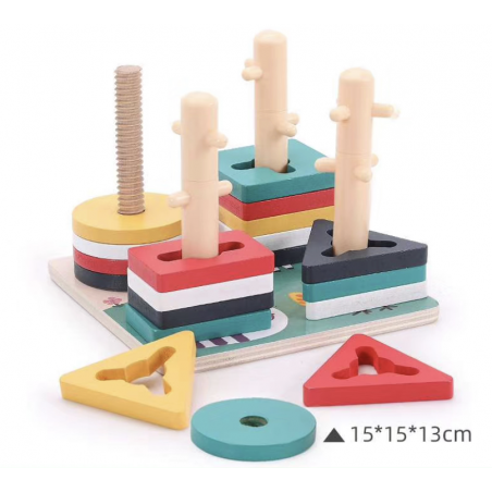 Sorter drewniana nakładanka kształty