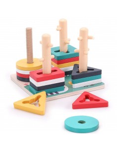 Sorter drewniana nakładanka kształty