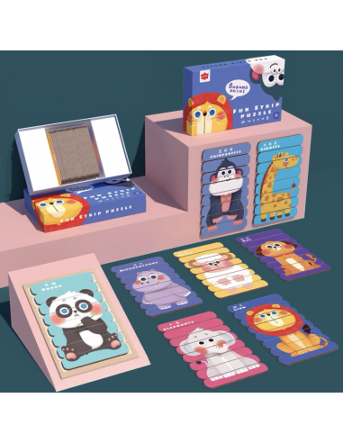 Puzzle patyczki Zwierzęta