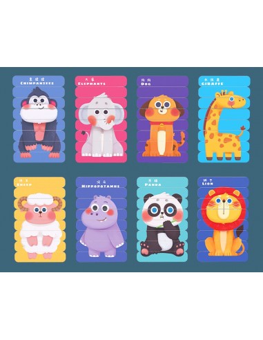 Puzzle patyczki Zwierzęta