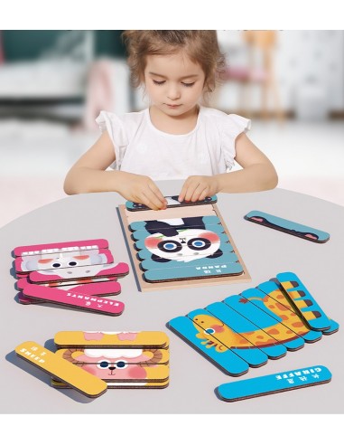 Puzzle patyczki Zwierzęta