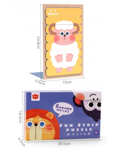 Puzzle patyczki Zwierzęta