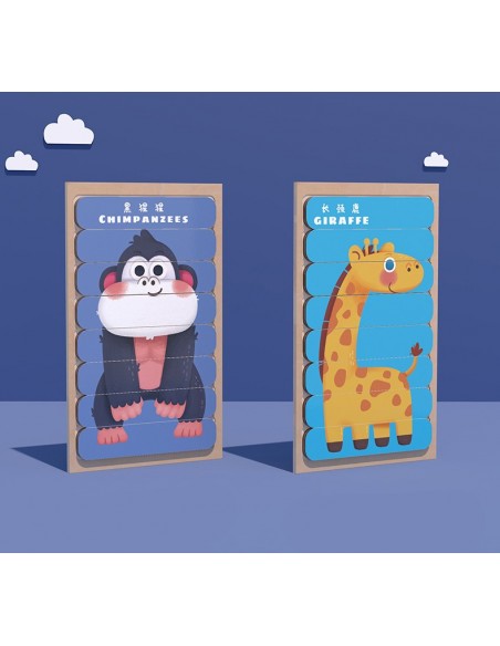 Puzzle patyczki Zwierzęta