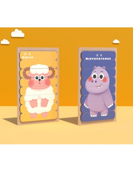 Puzzle patyczki Zwierzęta